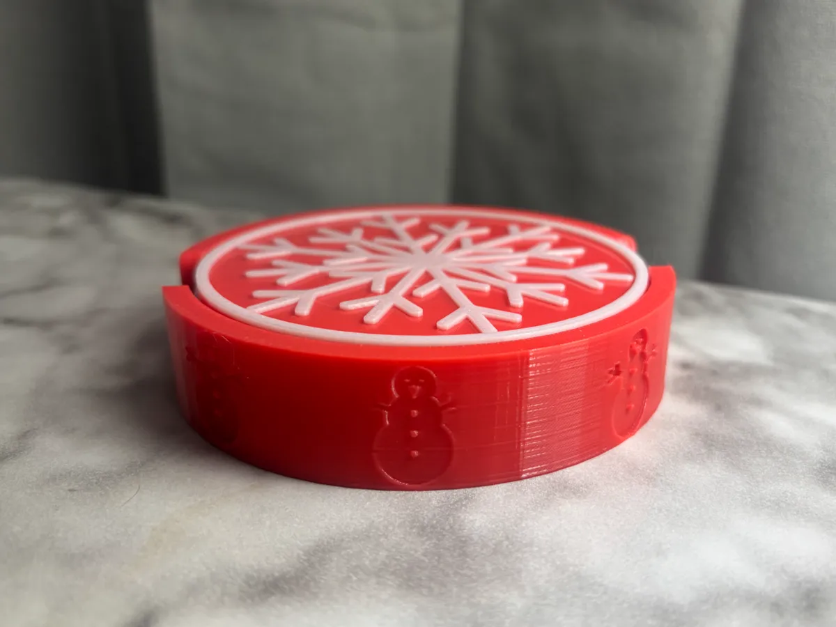 Set de sous-verres flocons de Noël