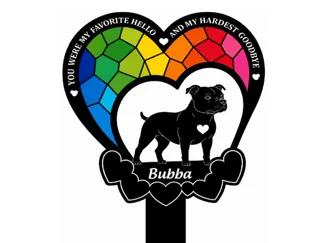 Dog memorial plaque