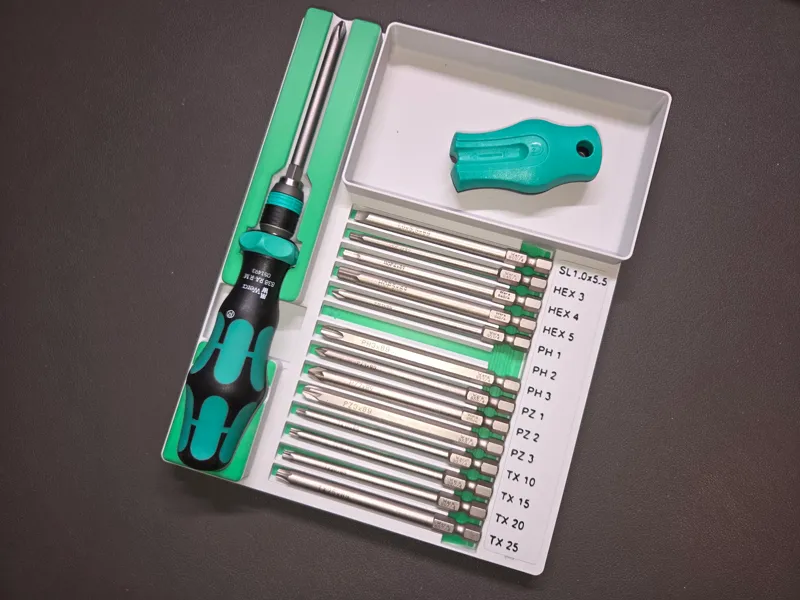 Wera 838 RA-R M Gridfinity with bits storage