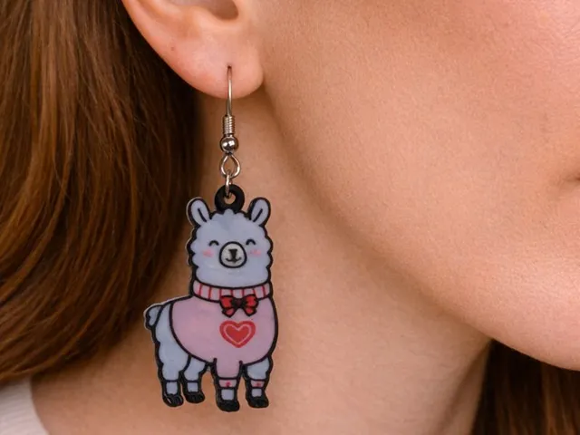 Valentines Day Llama Earrings