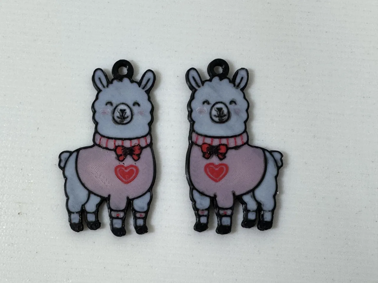 Valentines Day Llama Earrings view 3