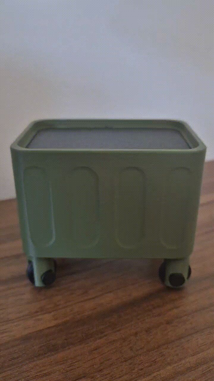 Desk Trash Can With Functioning Wheels