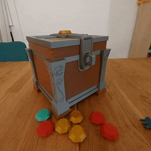 Fantasy Chest with Modular Lock & Puzzle Keys