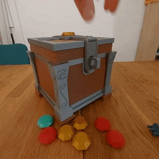 Fantasy Chest with Modular Lock & Puzzle Keys