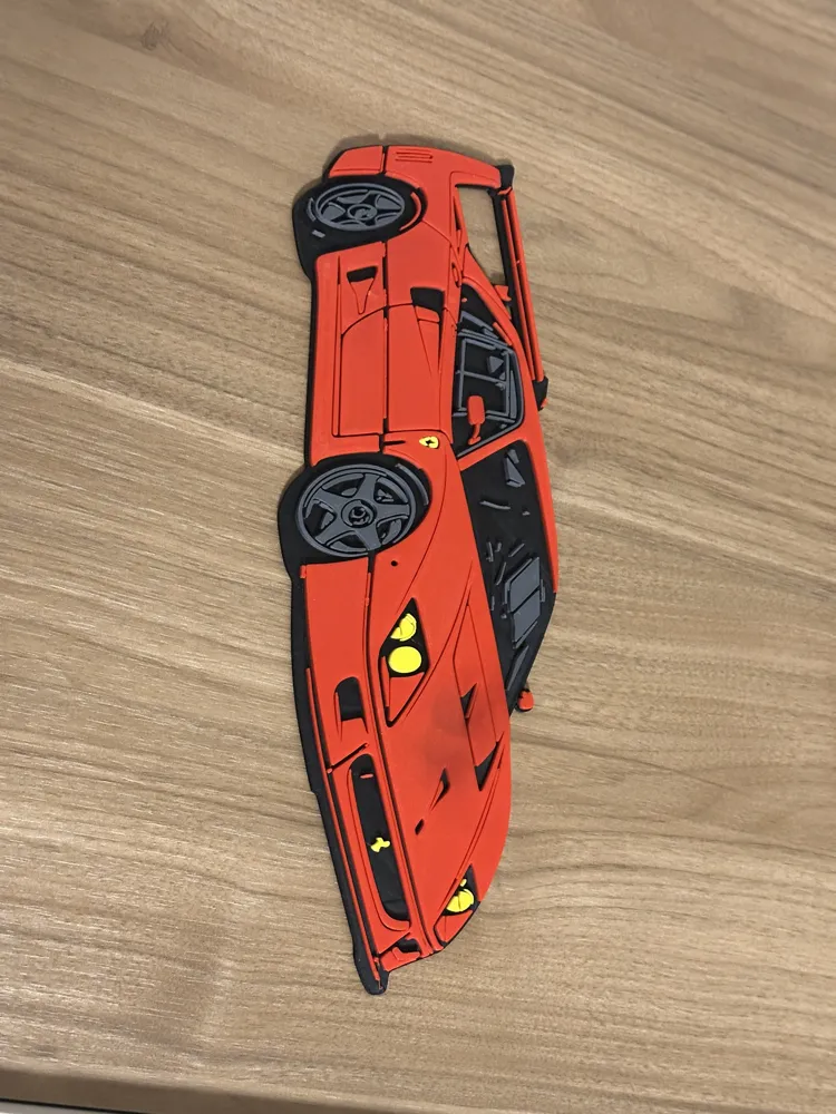 Model Ferrari Collection Ferrari F40 + Ferrari Enzo wall art in relief - Free 3D Print Model ...