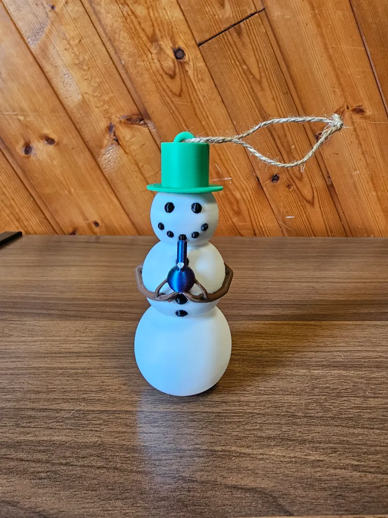 Stoned Snowman Christmas Ornament