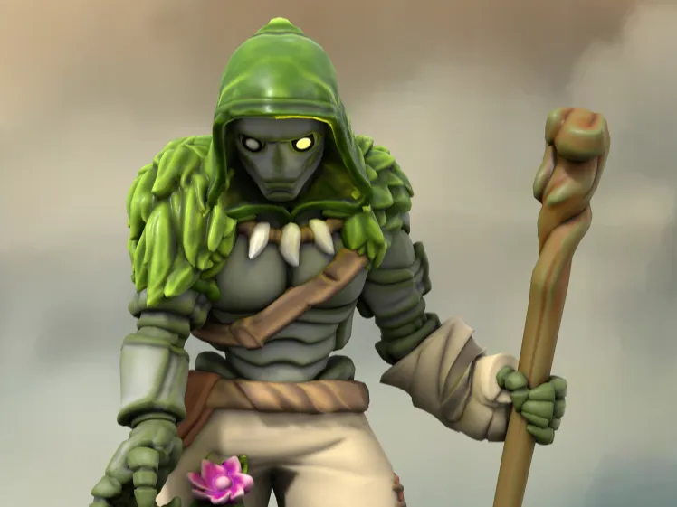 Warforged Druid DnD Mini
