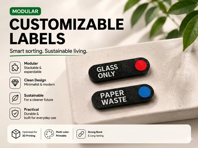 Labels colorcoded - sorting, recycling, labeling