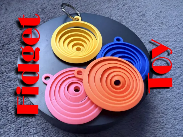 Round Fidget Keychain, Earrings, toy