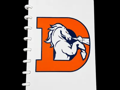 A5 Denver Broncos Notebook Cover