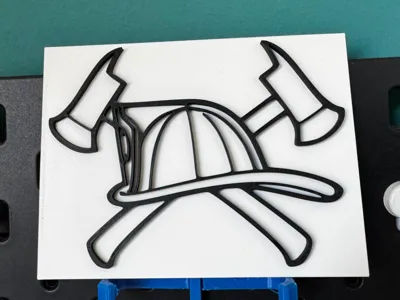 2D Firefigter wall Art