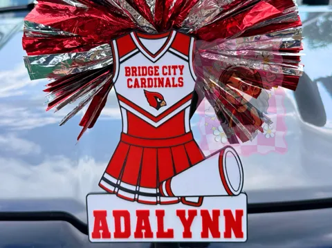 Letrero o emblema decorativo: Bridge City Cardinals Cheer Spirit Stick Template — referencia de MakerWorld