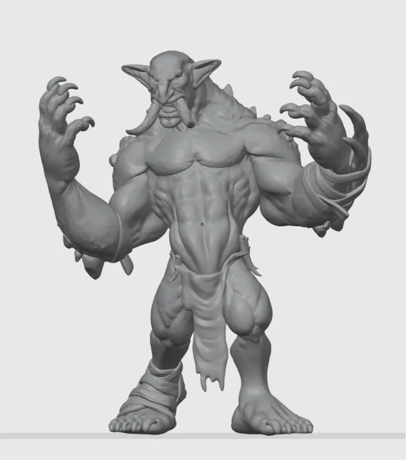 Miniature Troll DnD Minifigure Roleplay - V1