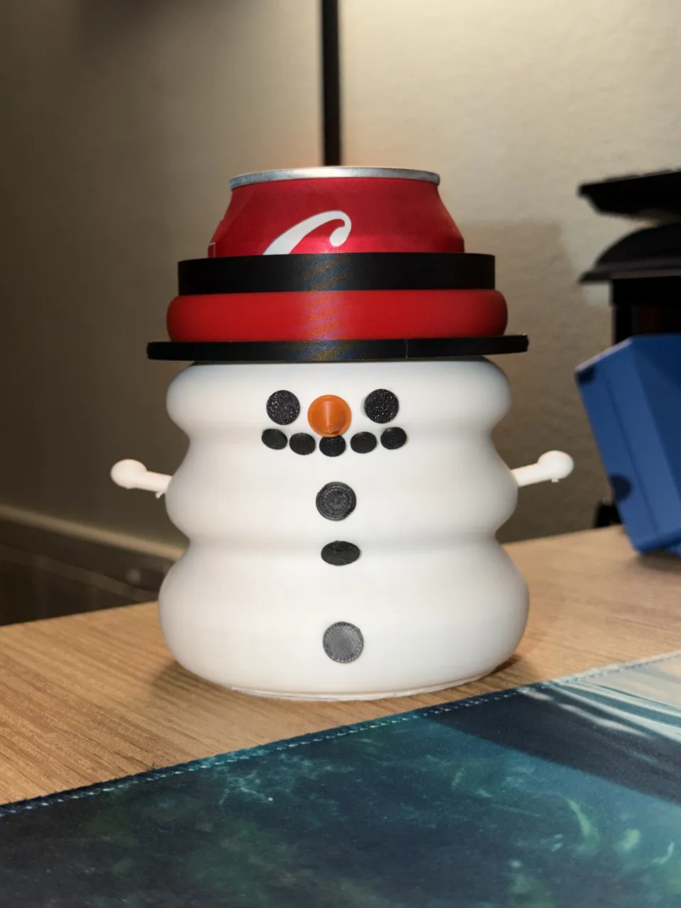 Snowman Can Coozie- 12oz, 16oz, 16oz Slim view 2