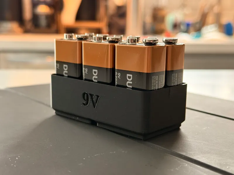 Gridfinity 1X2X4 9V battery bin