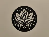 Silhouette murale fleur de lotus — photo 1