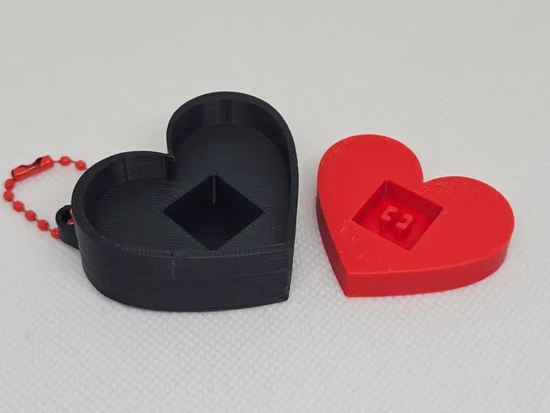 Heart Clicker Fidget Keychain