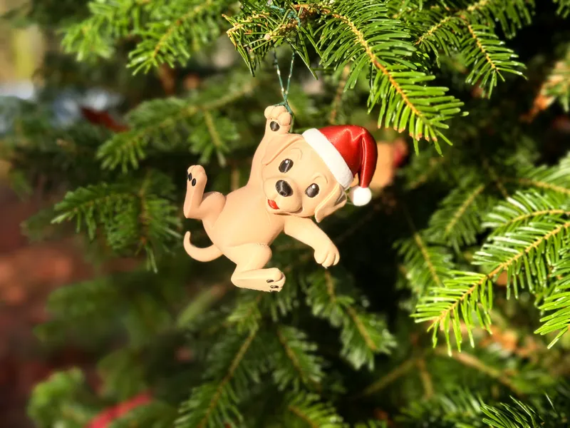 dog chritsmas tree ornament
