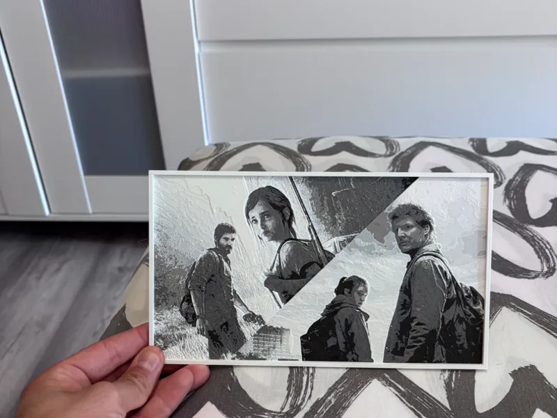 hueforge the last of us juego y serie Joel  Ellie 