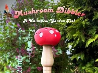 Mushroom Dibbler A Whimsical Garden Planting Tool