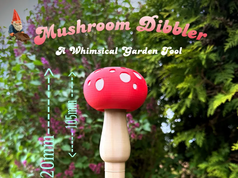 Mushroom Dibbler A Whimsical Garden Planting Tool