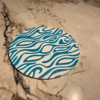 White Base - Blue Waves (0.2mm)