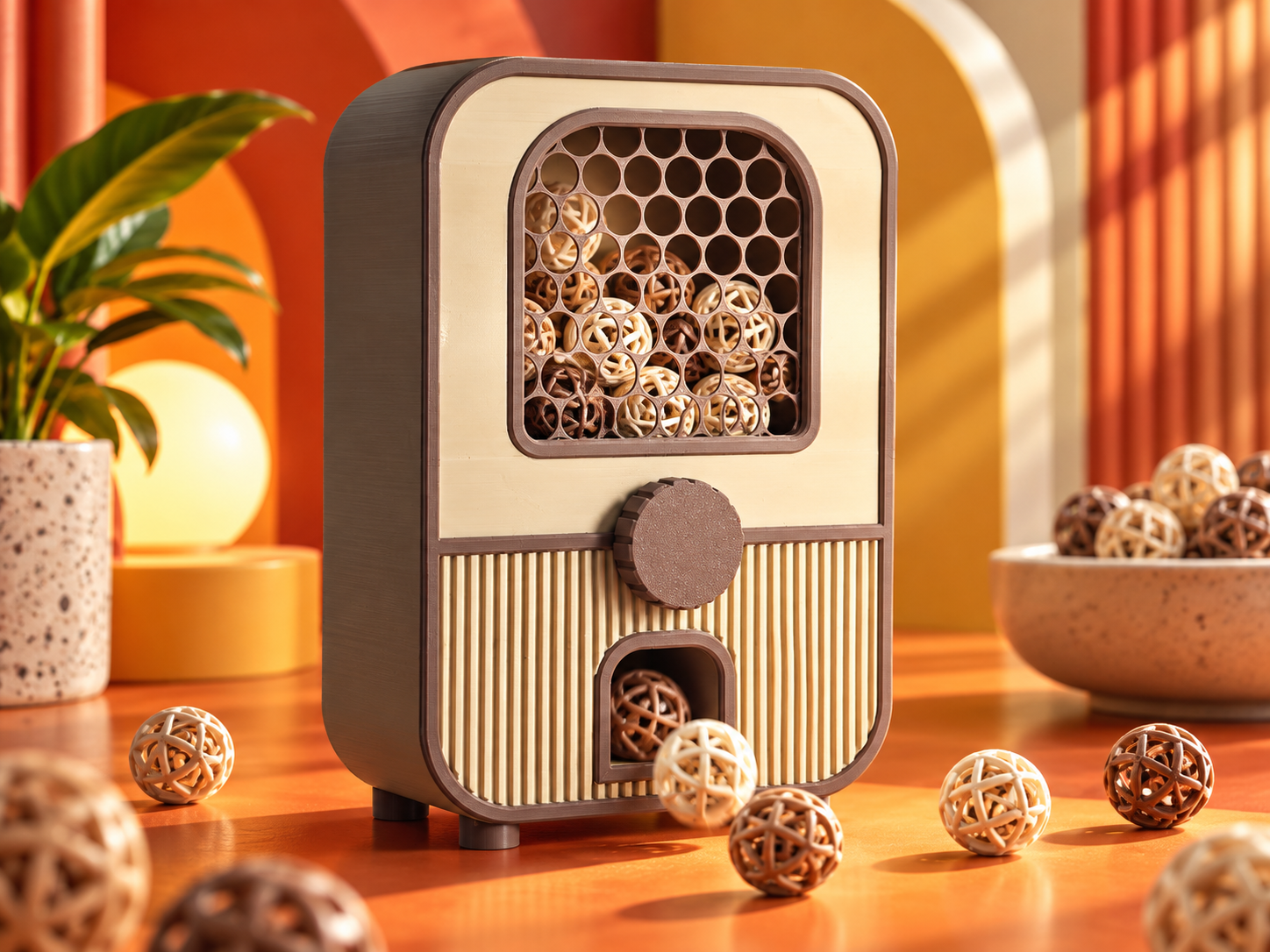 Retro-Kugelautomat – komplett gedruckt inkl. Kugel - 1
