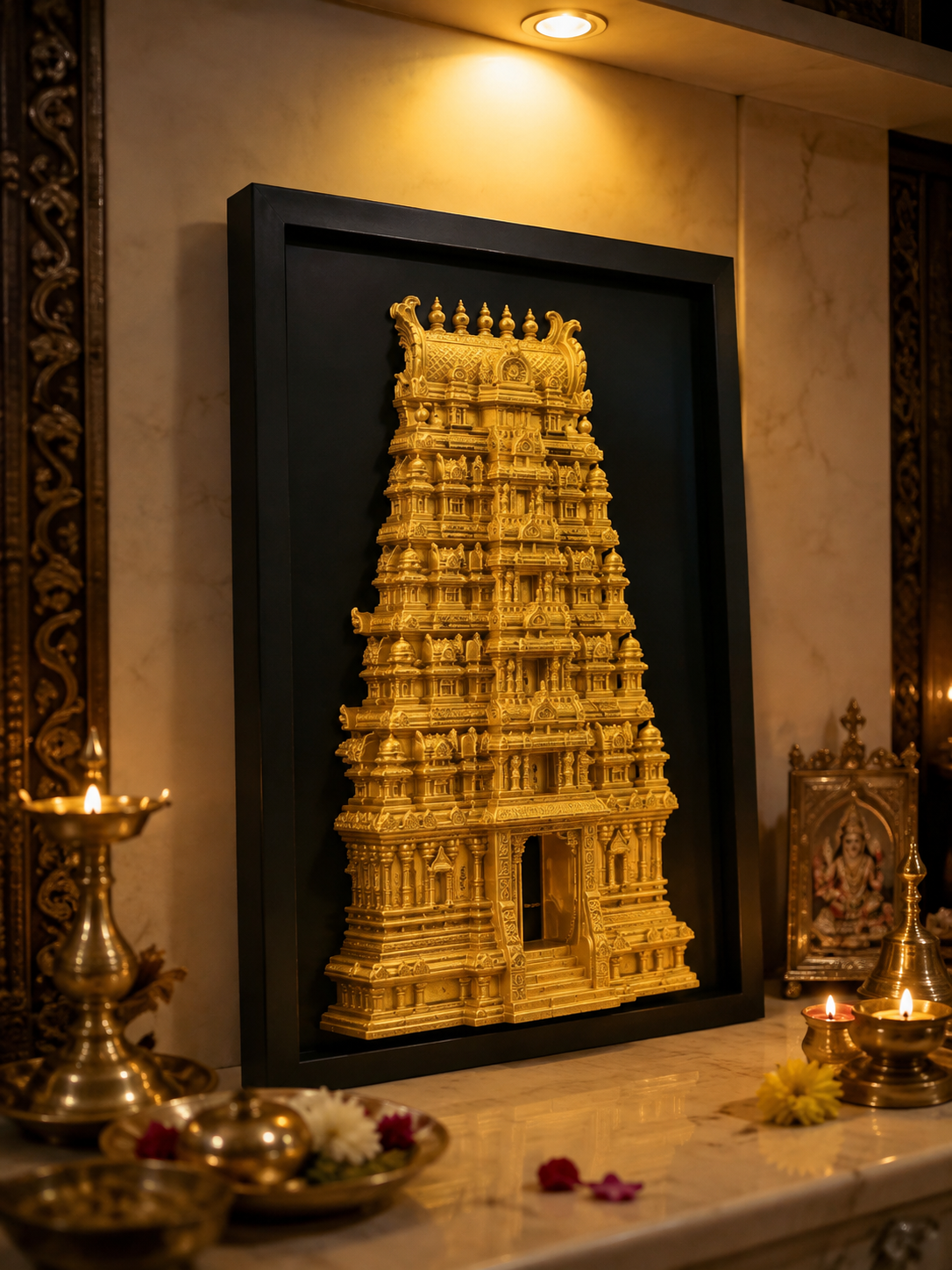 Temple Gopuram 2D Frame wall Decor - 1