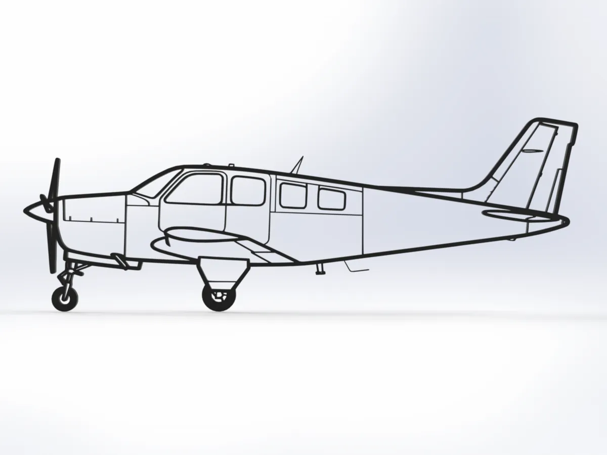 Déco murale avion Beechcraft Bonanza