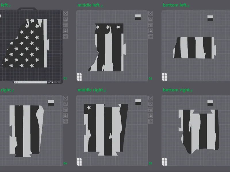 Mississippi State Outline w/ American Flag