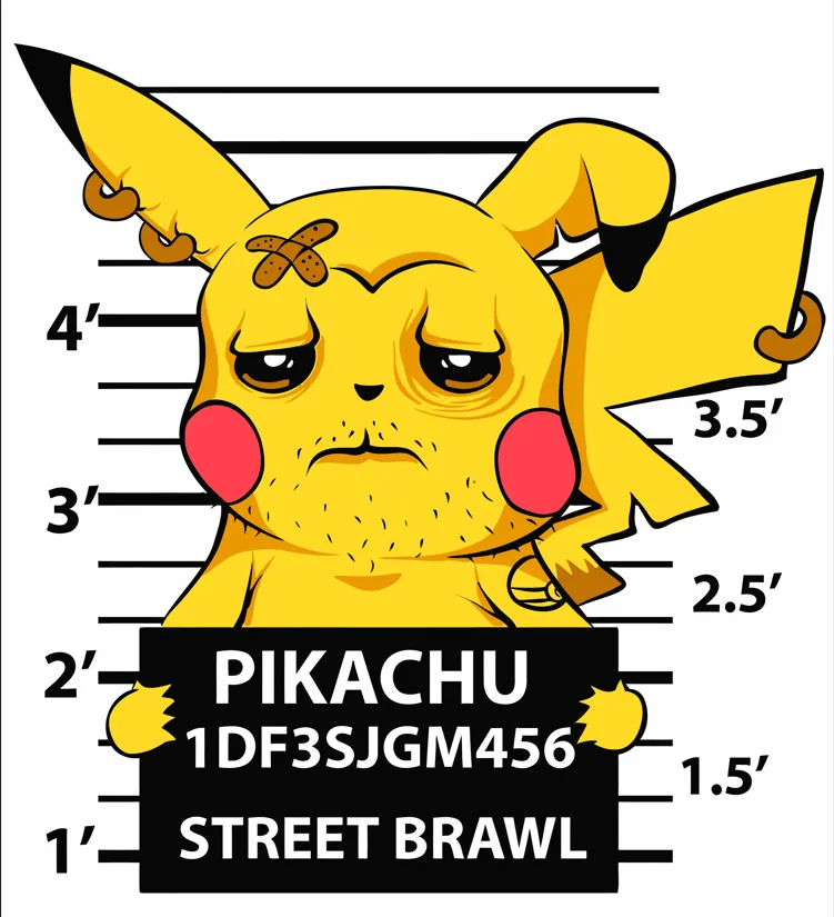 Pikachu mugshot (HueForge)