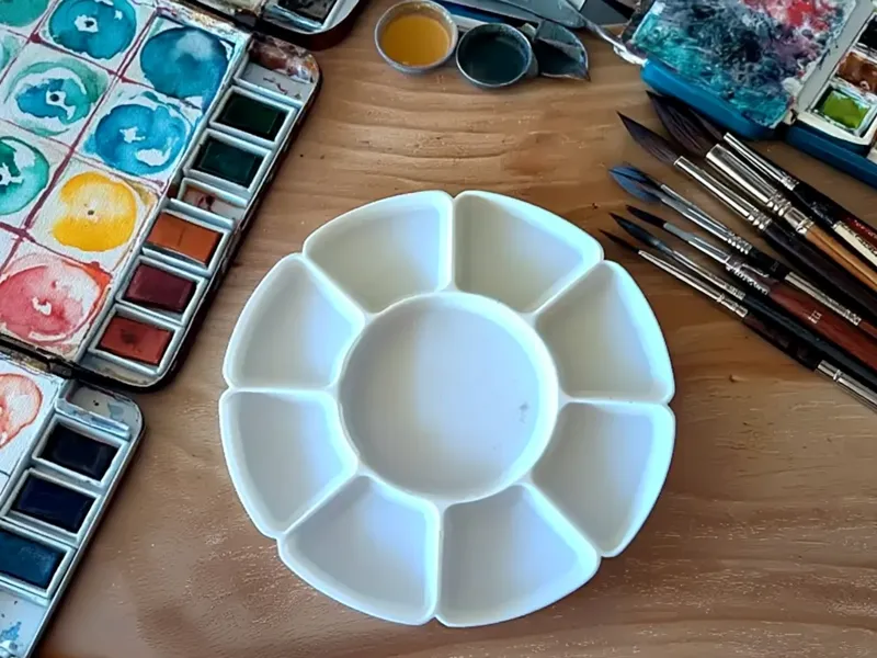 Paint palette Godet + Cover (watercolor, oil, etc)