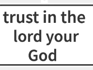 trust in the lord sign