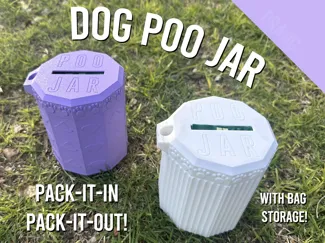Hiking Dog Poop Bag Jar