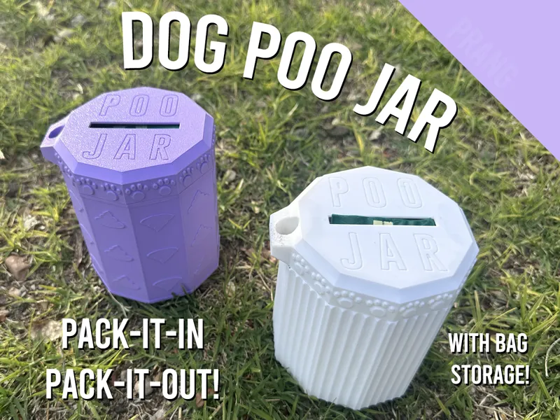 Hiking Dog Poop Bag Jar