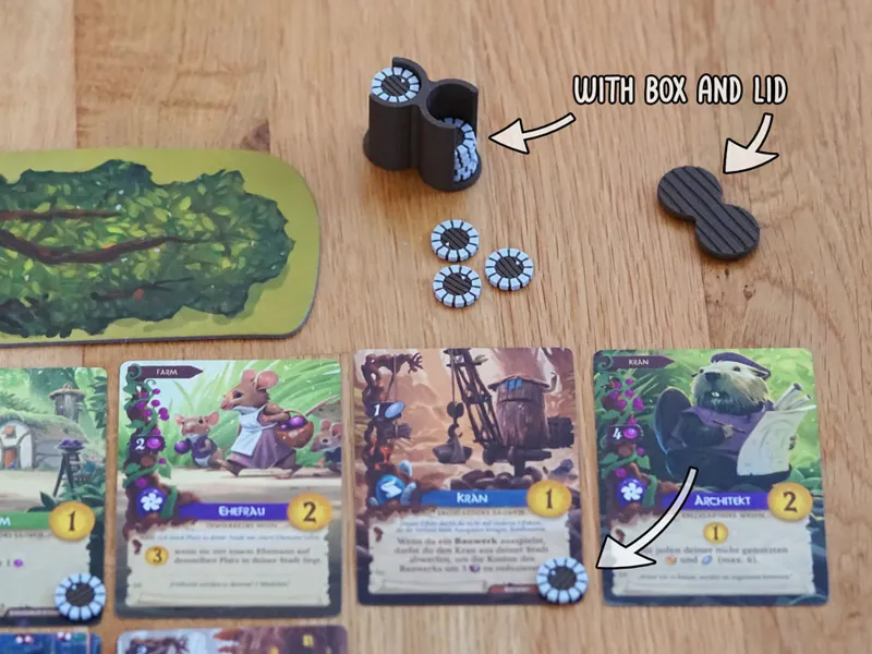 Everdell Occupied Door Token (Stone + Wood style)