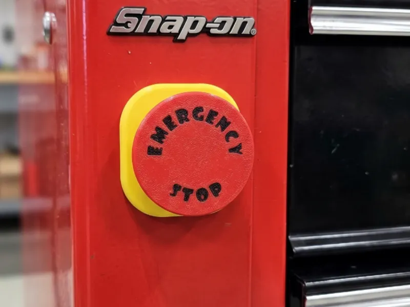 E-Stop Fidget Clicker - Magnetic Worktop fidget