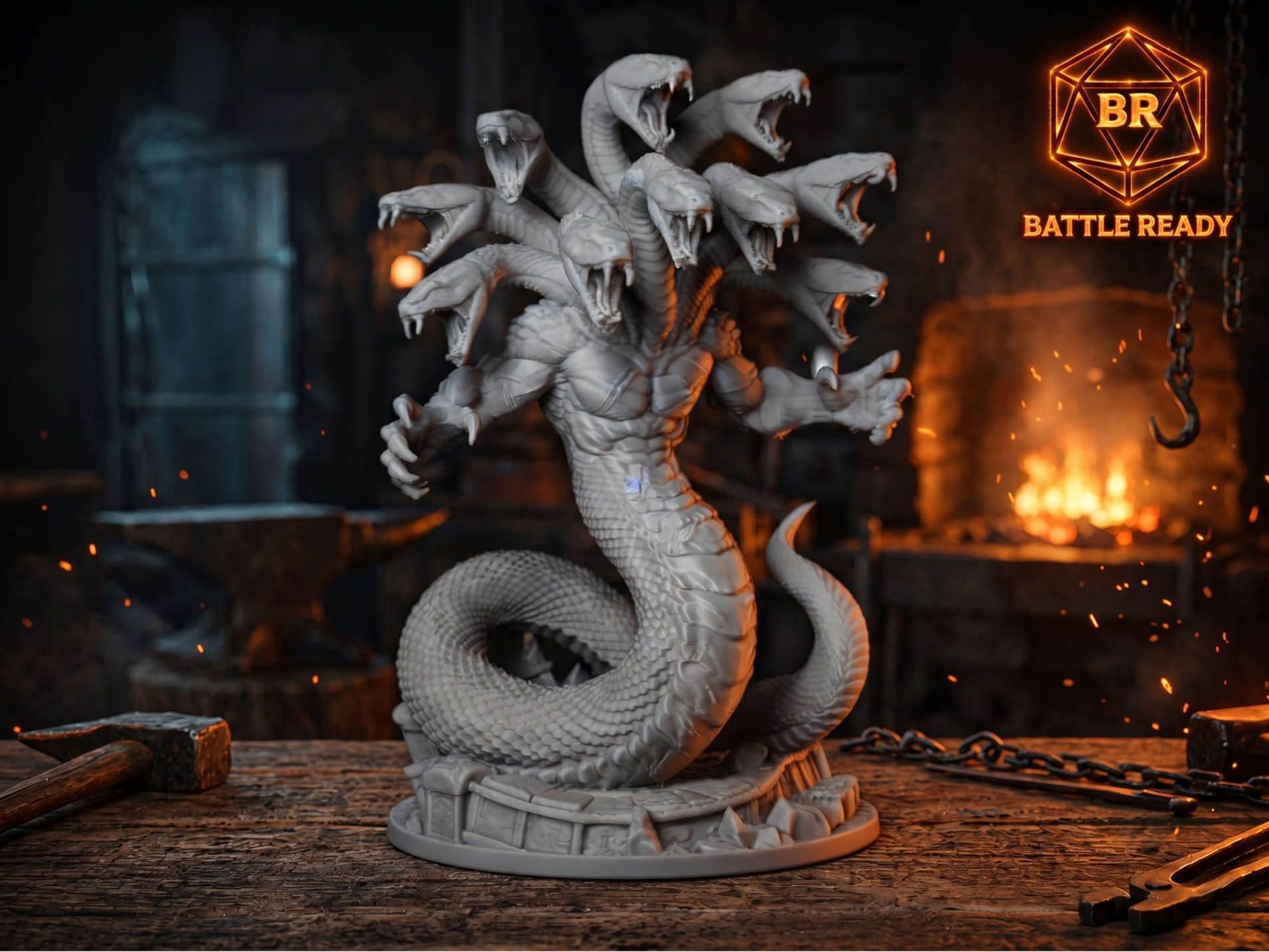 Yuan-ti Anathema - 3D printed Creatures, in stock in India