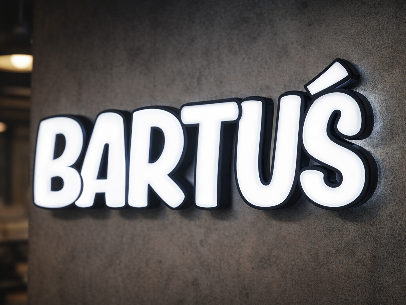 Insegna Led 3D Personalizzata Lightbox - "Bartuś"