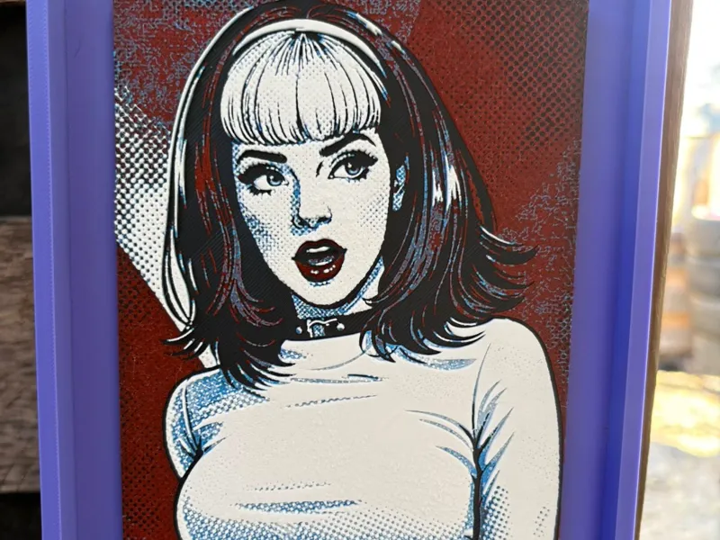 pop art goth girl hueforge