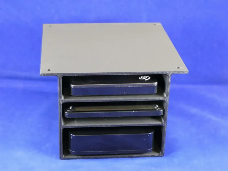 Under-Desk 2.5" Hard Drive Holder – 3 Bay Mount