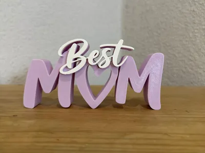 Best Mom Lettering with Heart