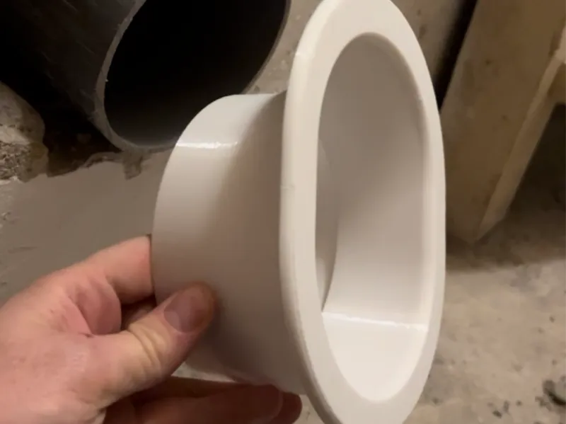 Endplate / wall plate for 125mm tube