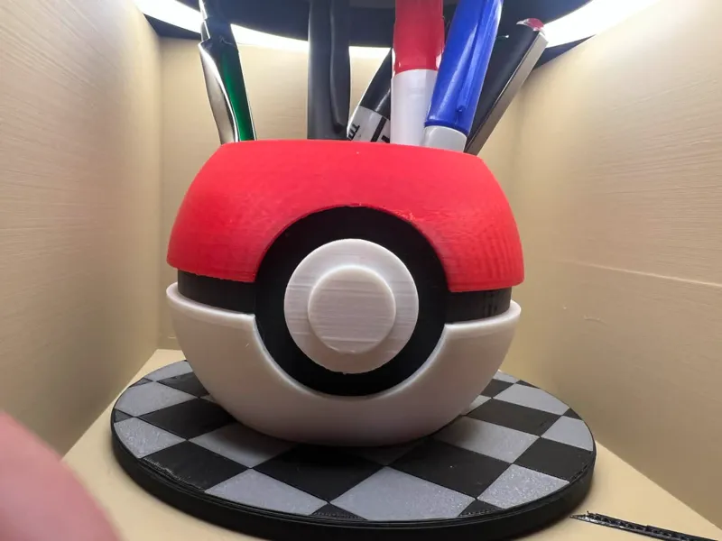 Pokeball pen holder 