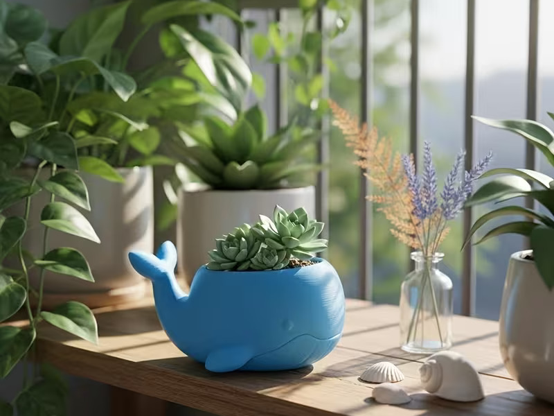 Blue Whale Planter