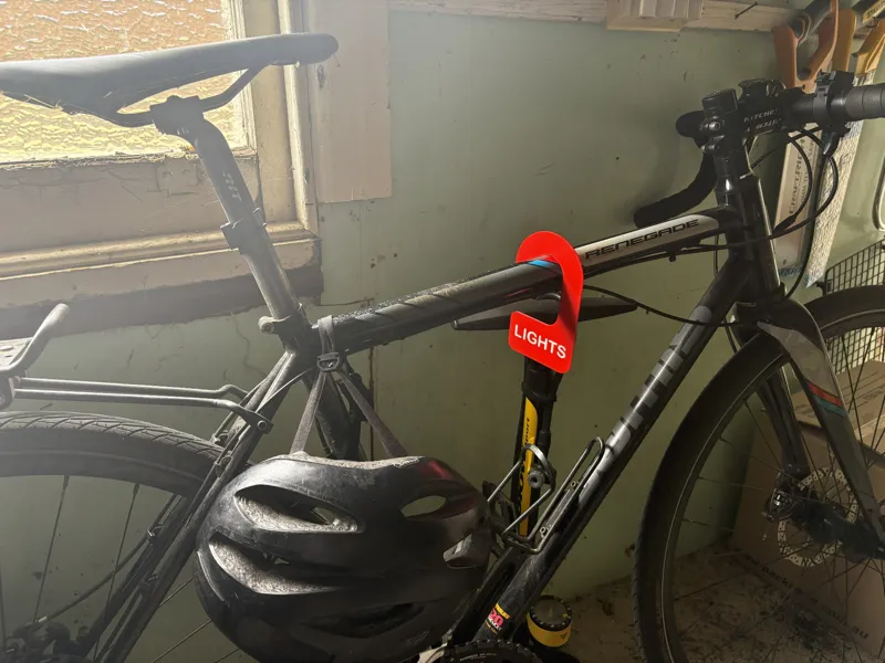 Bike lights reminder tag