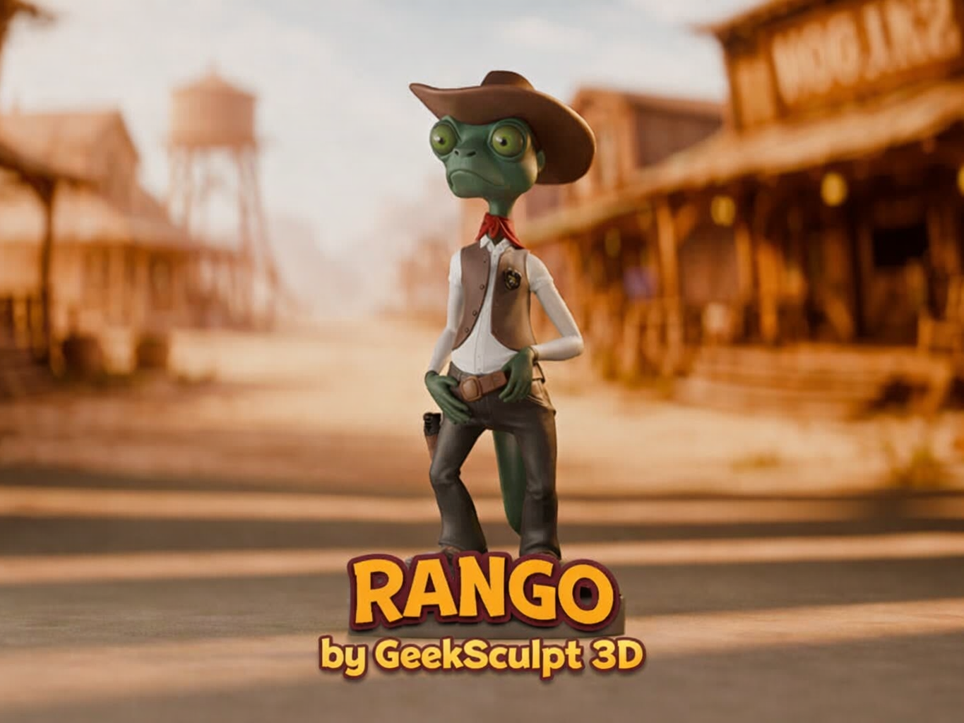 Rango Figurine – Stylized Western Cartoon Art