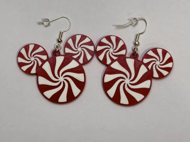 Mickey Mouse Peppermint Earrings