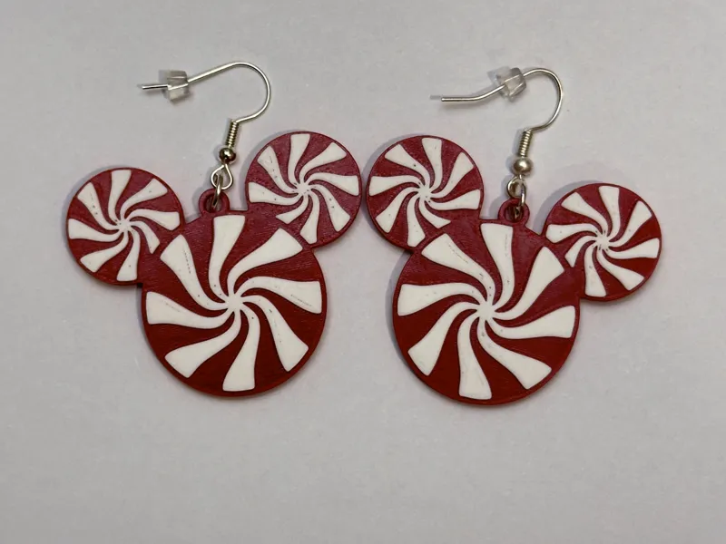 Mickey Mouse Peppermint Earrings
