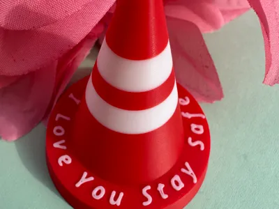 Valentines Traffic Cone